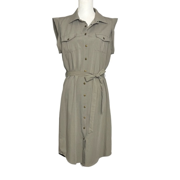 Anthropologie Bishop + Young Utility Button Front Dress - Picture 5 of 6